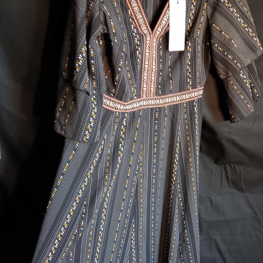 Molly Bracken, XS Black Pattern Dress